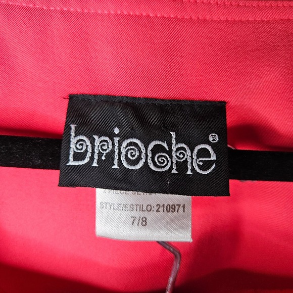 Brioche 2 piece blouse skirt set hot pink size 7/8 professional fitted‎ comfort - Picture 8 of 11
